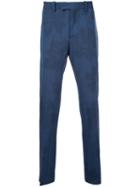 Oamc - Leaf Print Tailored Trousers - Men - Virgin Wool - 48, Blue, Virgin Wool