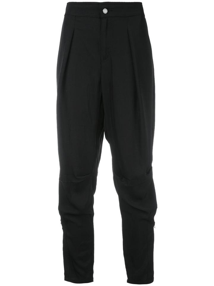 Tom Ford - Drop-crotch Cropped Trousers - Women - Acetate - 42, Women's, Black, Acetate