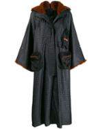 Quetsche Oversized Hooded Coat - Black