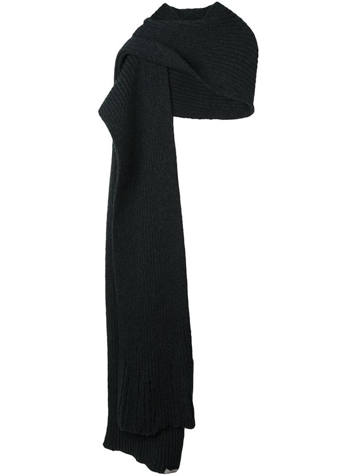 A.f.vandevorst 'theatre' Scarf, Women's, Grey, Polyamide/virgin Wool