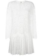Ermanno Scervino Lace Dress, Women's, Size: 42, White, Polyamide/cotton/modal/silk