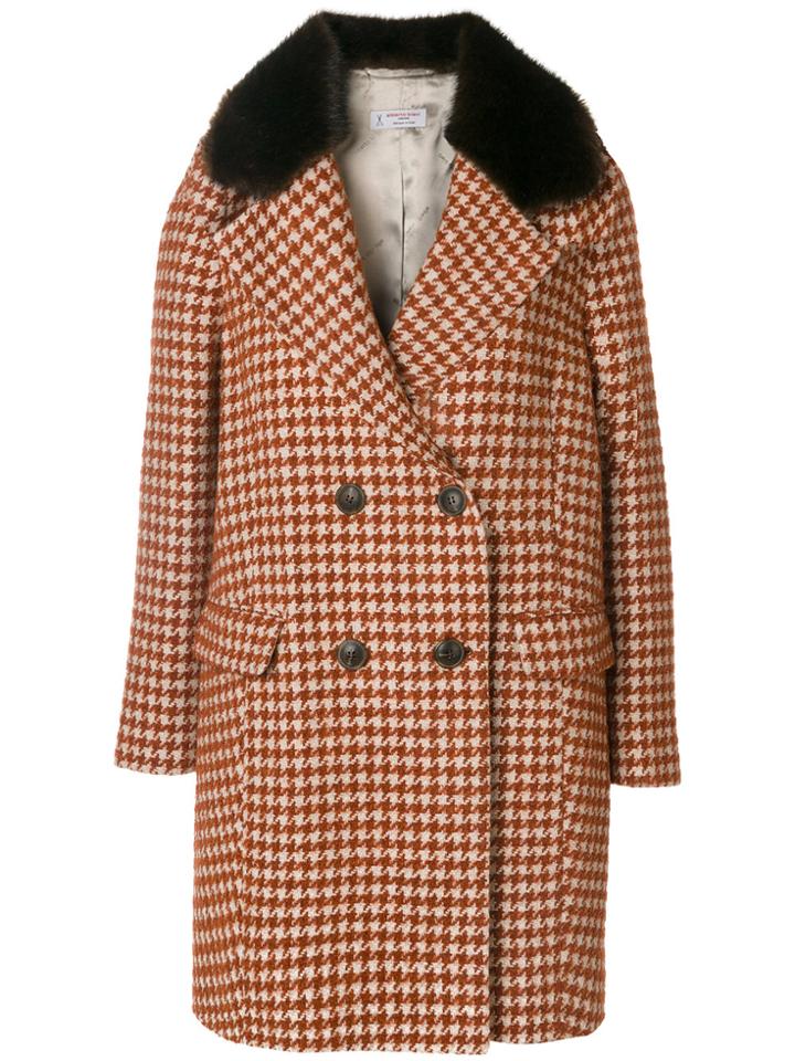 Alberto Biani Double Breasted Coat - Yellow & Orange