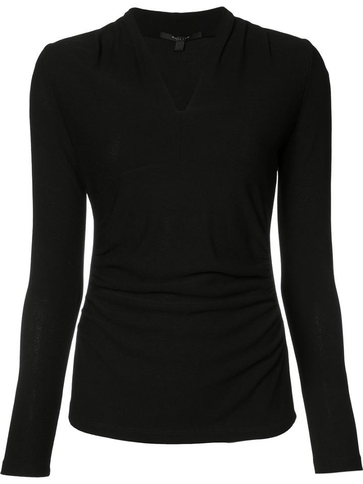 Derek Lam V-neck Top, Women's, Size: 36, Black, Viscose