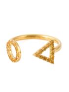 Gisele For Eshvi November Ring, Women's, Size: 7, Metallic, 18kt Gold/citrine