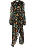 Caroline Constas Floral Print Maxi Dress - Black