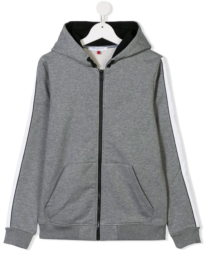 Givenchy Kids Teen Zip-up Hoodie - Grey