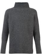 The Elder Statesman Turtle Neck Jumper - Grey