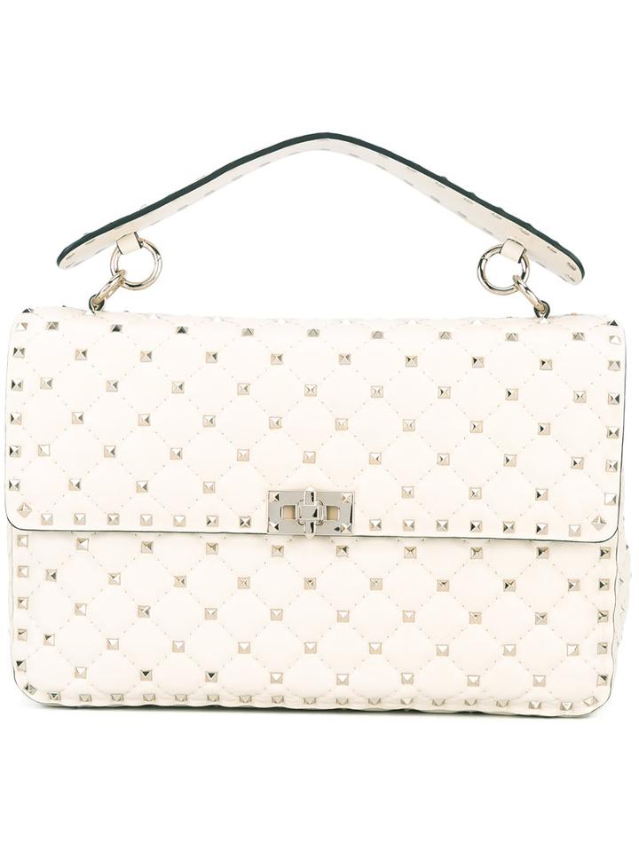 Valentino - Valentino Garavani Rockstud Spike Crossbody Bag - Women - Metal/calf Leather - One Size, Nude/neutrals, Metal/calf Leather