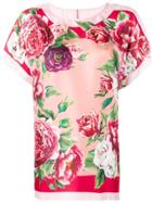 Dolce & Gabbana Floral Short-sleeve Blouse - Pink
