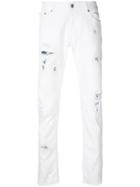 Just Cavalli Distressed Effect Jeans - White