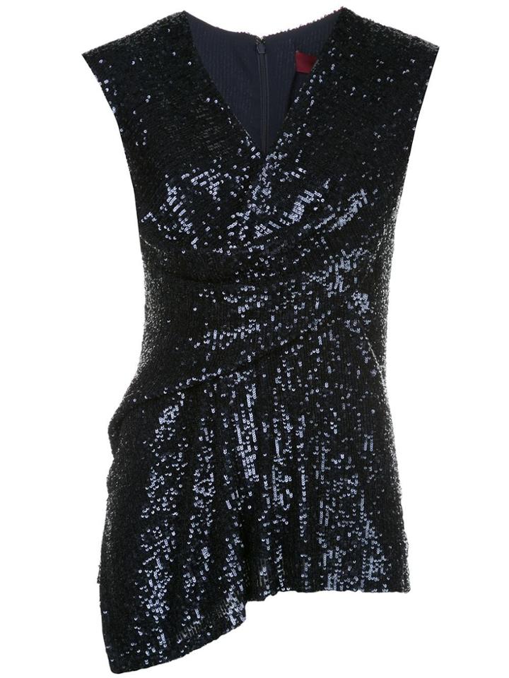 Sies Marjan Sequin Wrap-front Blouse - Blue