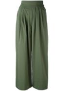 Sonia By Sonia Rykiel - Flared Cropped Pants - Women - Cotton/polyester - 36, Green, Cotton/polyester