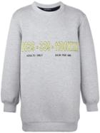 Nicola Indelicato 'number' Print Sweatshirt, Men's, Size: Large, Grey, Viscose