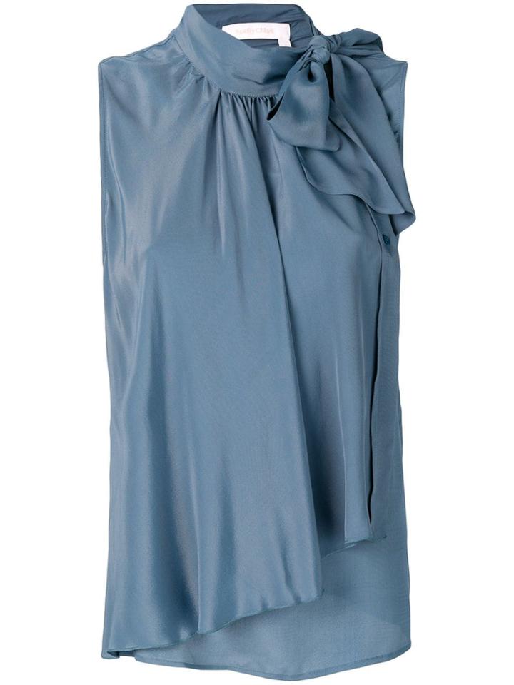 See By Chloé Bow Tie Blouse - Blue