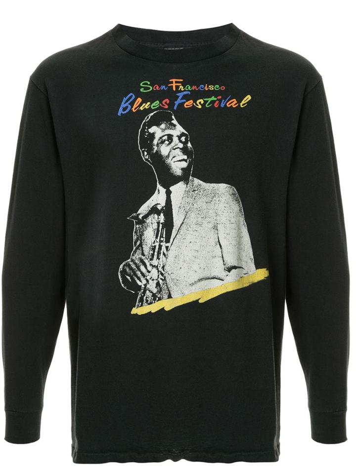 Fake Alpha Vintage San Francisco Blues Festival Print T-shirt - Black