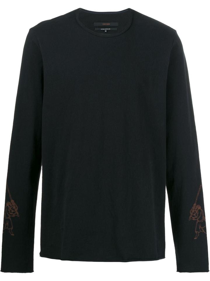 Ziggy Chen Graphic Long-sleeve Top - Black