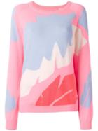 Chinti And Parker 'intarsia' Jumper, Women's, Size: Medium, Pink/purple, Cashmere