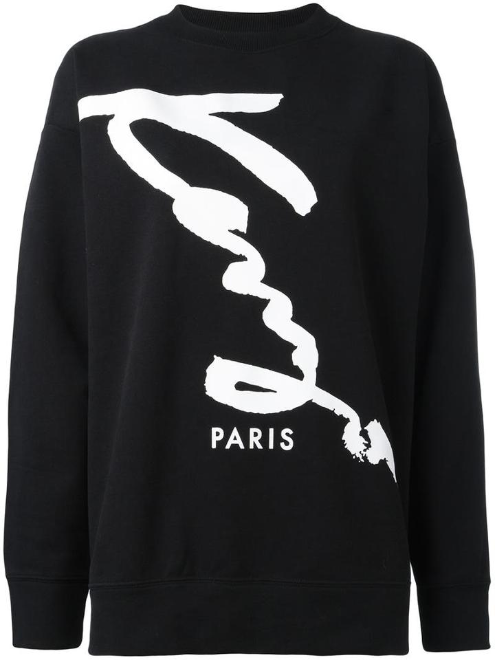 Kenzo Kenzo Signature Sweatshirt, Women's, Size: Medium, Black, Cotton