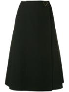 Valentino A-line Midi Skirt - Black