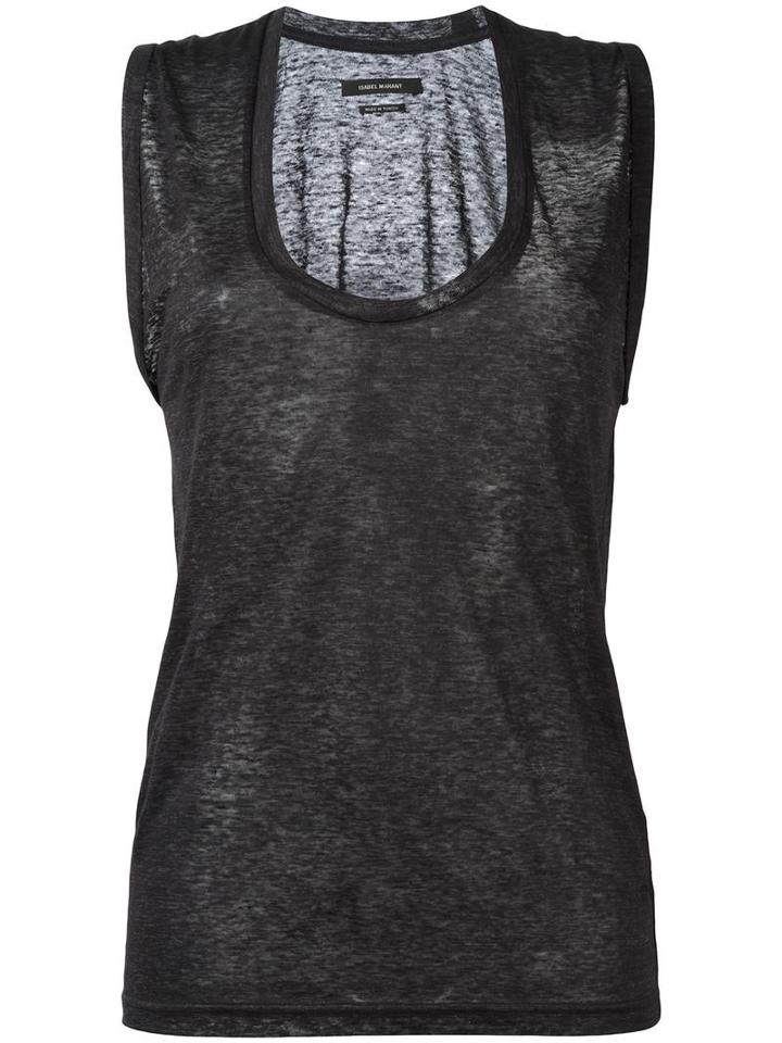 Isabel Marant Maik Tank Top, Women's, Size: Small, Grey, Linen/flax