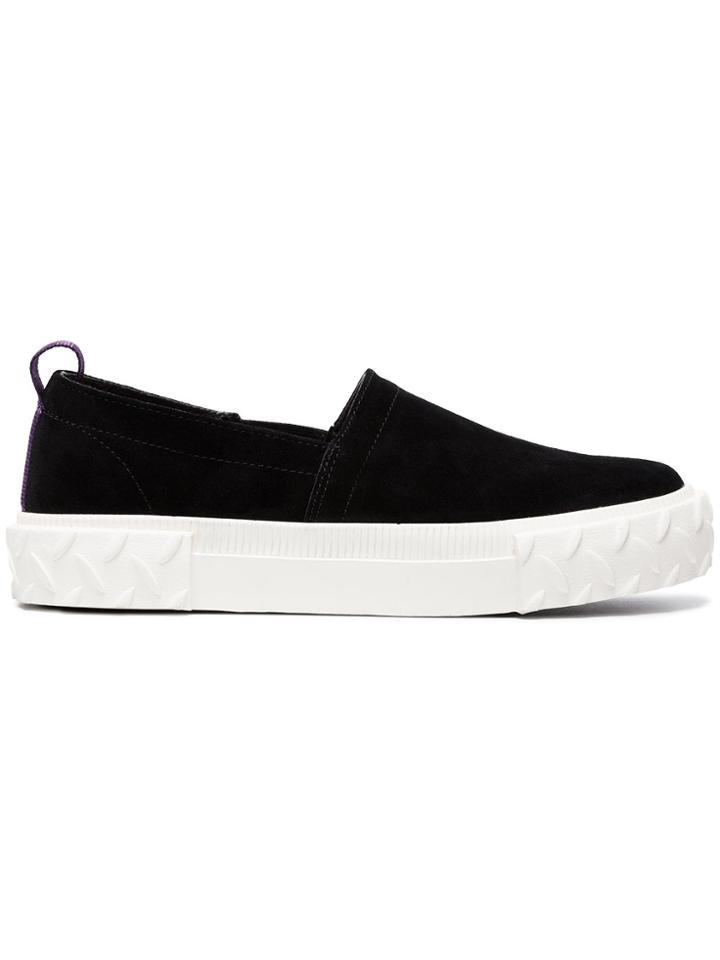 Eytys Black Viper Suede Slip-on Sneakers