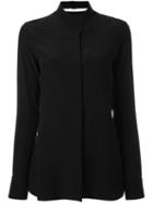 Maison Margiela Cross Front Collar Shirt, Women's, Size: 42, Black, Silk
