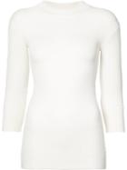 Loewe - Fine Knit Textured Top - Women - Wool - S, White, Wool