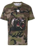 Givenchy Monkey Brothers Motif Camouflage T-shirt - Green