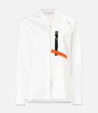 Christopher Kane Long Sleeve Shirt With Tape, Women's, Size: 44, White, Cotton/polyamide/spandex/elastane