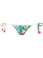 Lygia & Nanny Foliage Print Side-tie Bikini Bottom, Women's, Size: Medium, Green, Polyamide/spandex/elastane