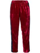 Ultràchic Velvet Straight Trousers - Red