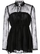 Co Star Embroidered Blouse - Black