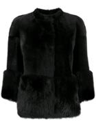 Desa 1972 Cropped Textured Jacket - Black