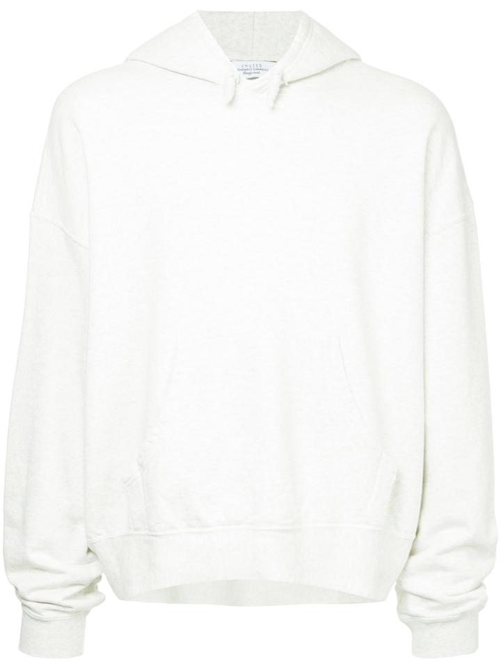 Unused Oversized Dropped Shoulders Hoodie - White