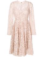 Dolce & Gabbana Lace Skater Dress - Pink & Purple