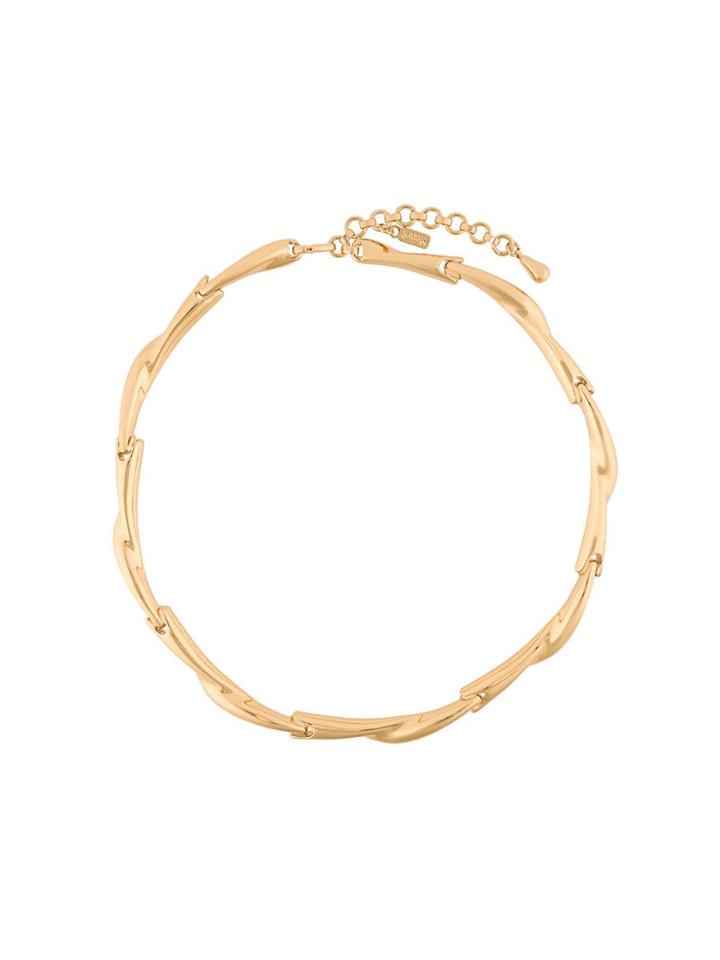 Monet Vintage Stylised Link Necklace - Metallic