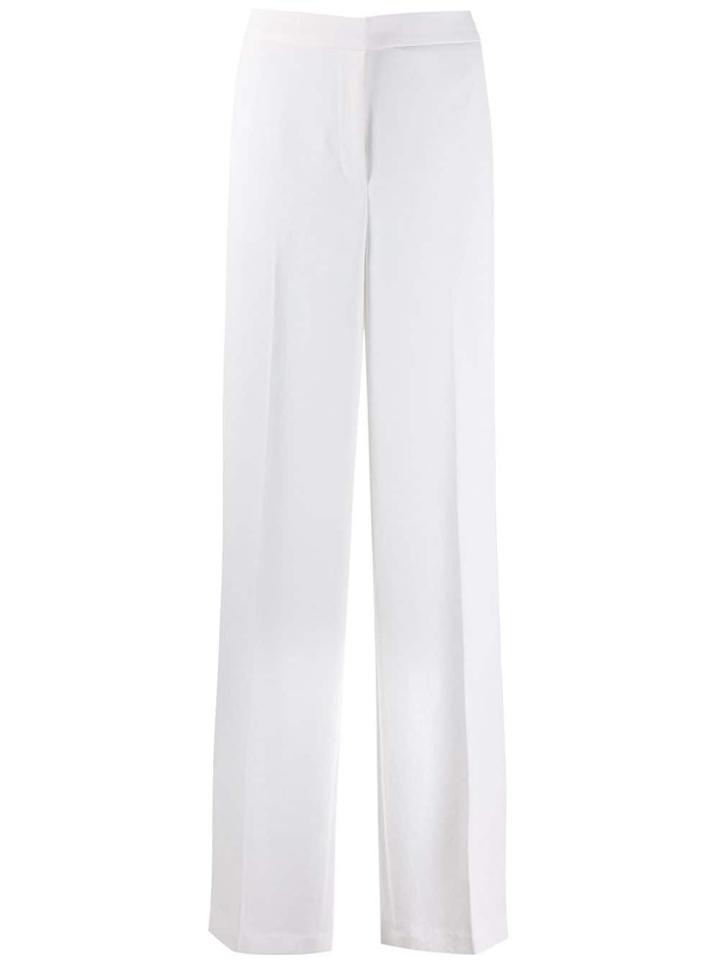 Michael Michael Kors Straight Leg High Waisted Trousers - White