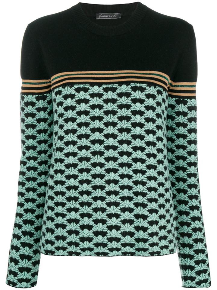 Phisique Du Role Geometric Striped Sweater - Black