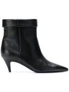 Saint Laurent Foldover Top Boots - Black