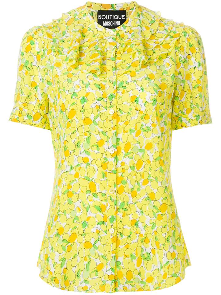 Boutique Moschino Lemon Print Blouse - Yellow & Orange
