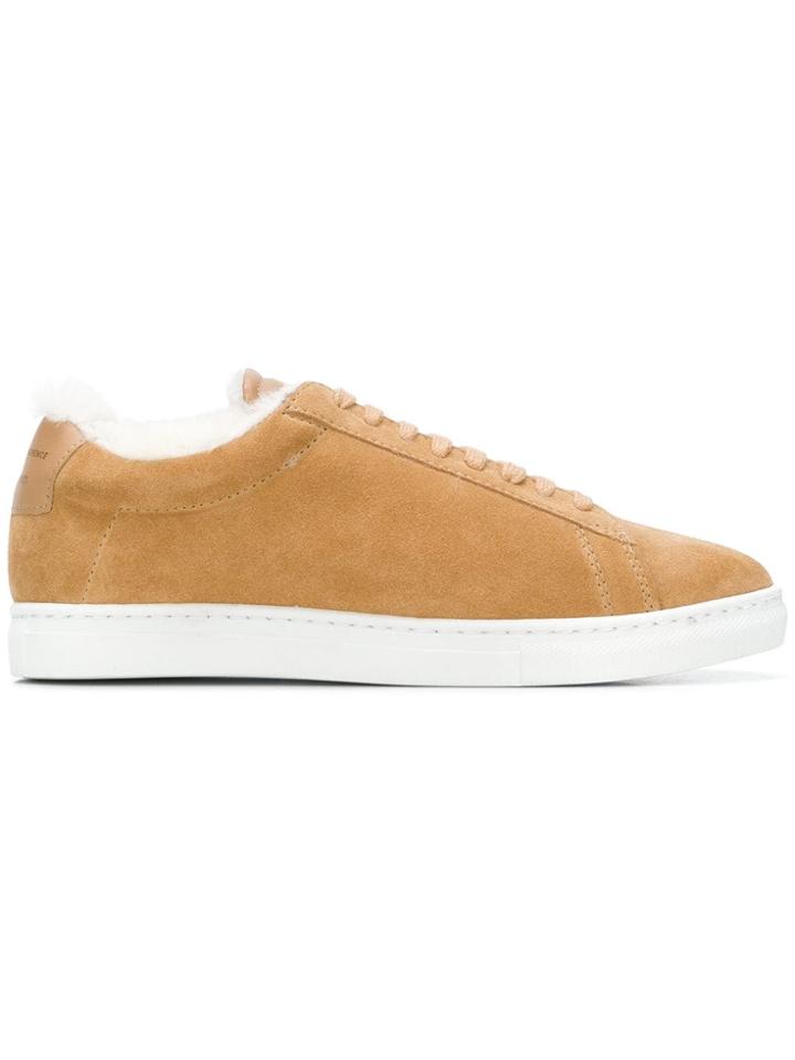 Zespa Fur Lined Low-top Sneakers - Nude & Neutrals