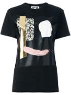 Mcq Alexander Mcqueen Abstract Face Print T-shirt, Women's, Size: Medium, Black, Cotton