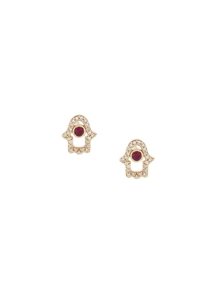 Astley Clarke 'hamsa Diamond' Stud Earrings, Women's, Metallic
