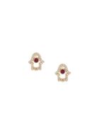Astley Clarke 'hamsa Diamond' Stud Earrings, Women's, Metallic