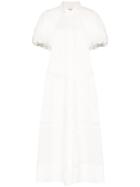 3x1 Elsie Puff Sleeve Cotton Maxi Dress - White
