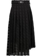 Fendi Lace Pleated Skirt - Black