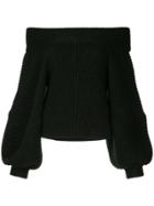 Oscar De La Renta Off-the-shoulder Sweater - Black