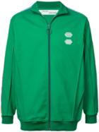 Off-white Side Panelled Zipped Jacket - Green