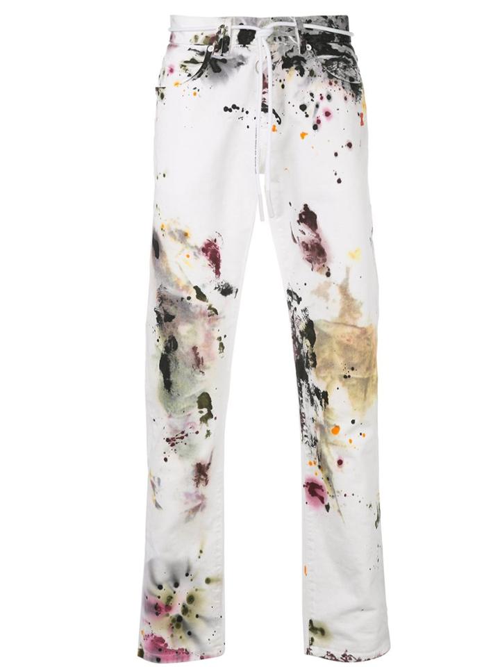 Off-white Splattered Slim Jeans