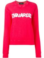 Dsquared2 Logo Sweatshirt, Women's, Size: M, Red, Cotton
